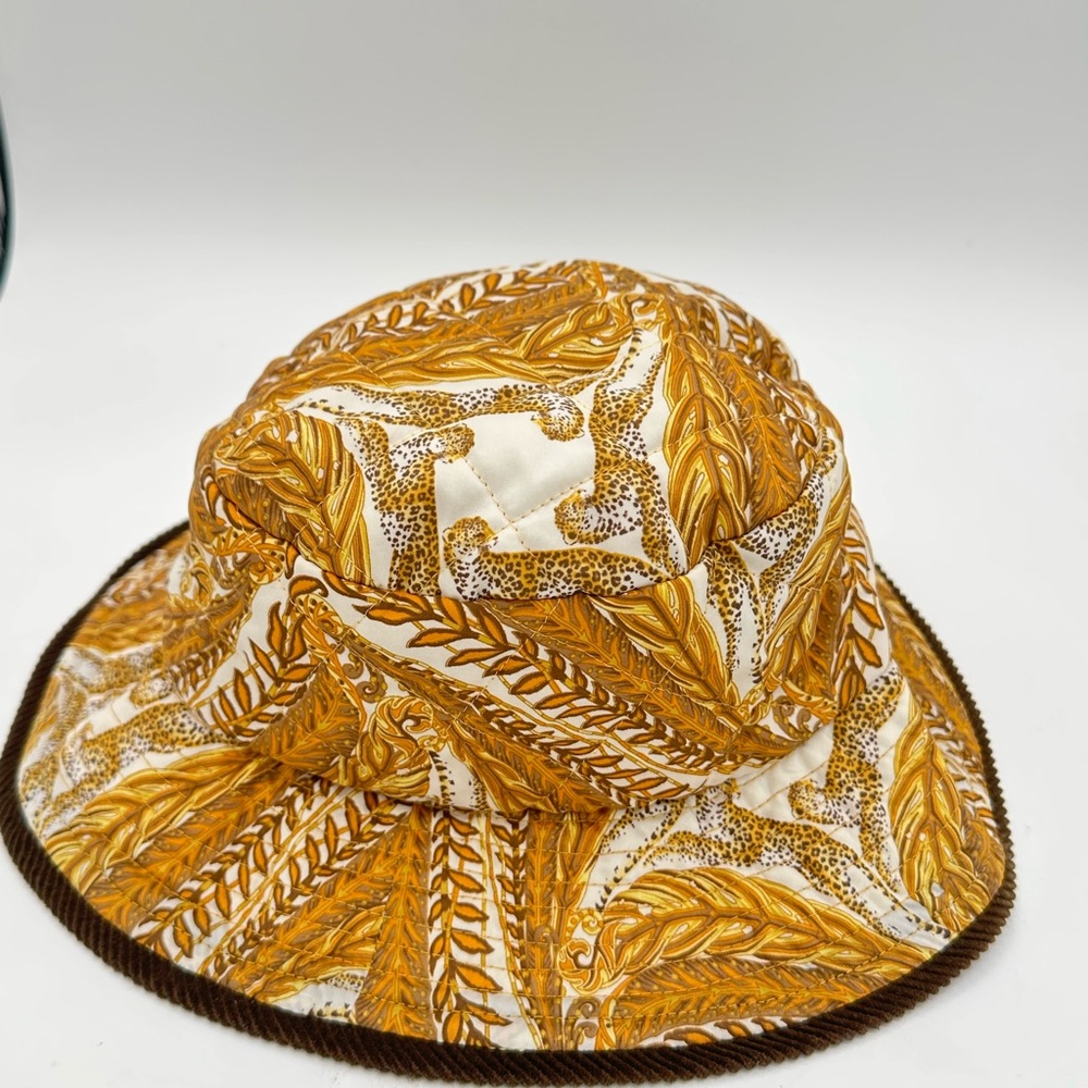 Salvatore Ferragamo Leopard Print Bucket Hat